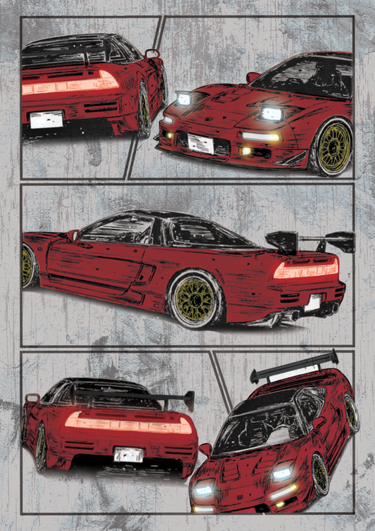 NSX Nights | Backlit Comic-Style Wall Art Frame