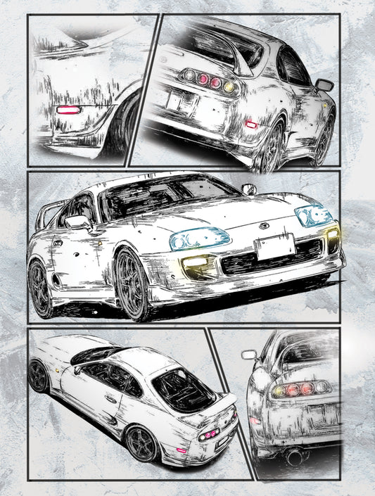 Supra Nights | Backlit Comic-Style Wall Art Frame